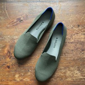Rothy’s “The Loafer,” in Cypress green, NWOT